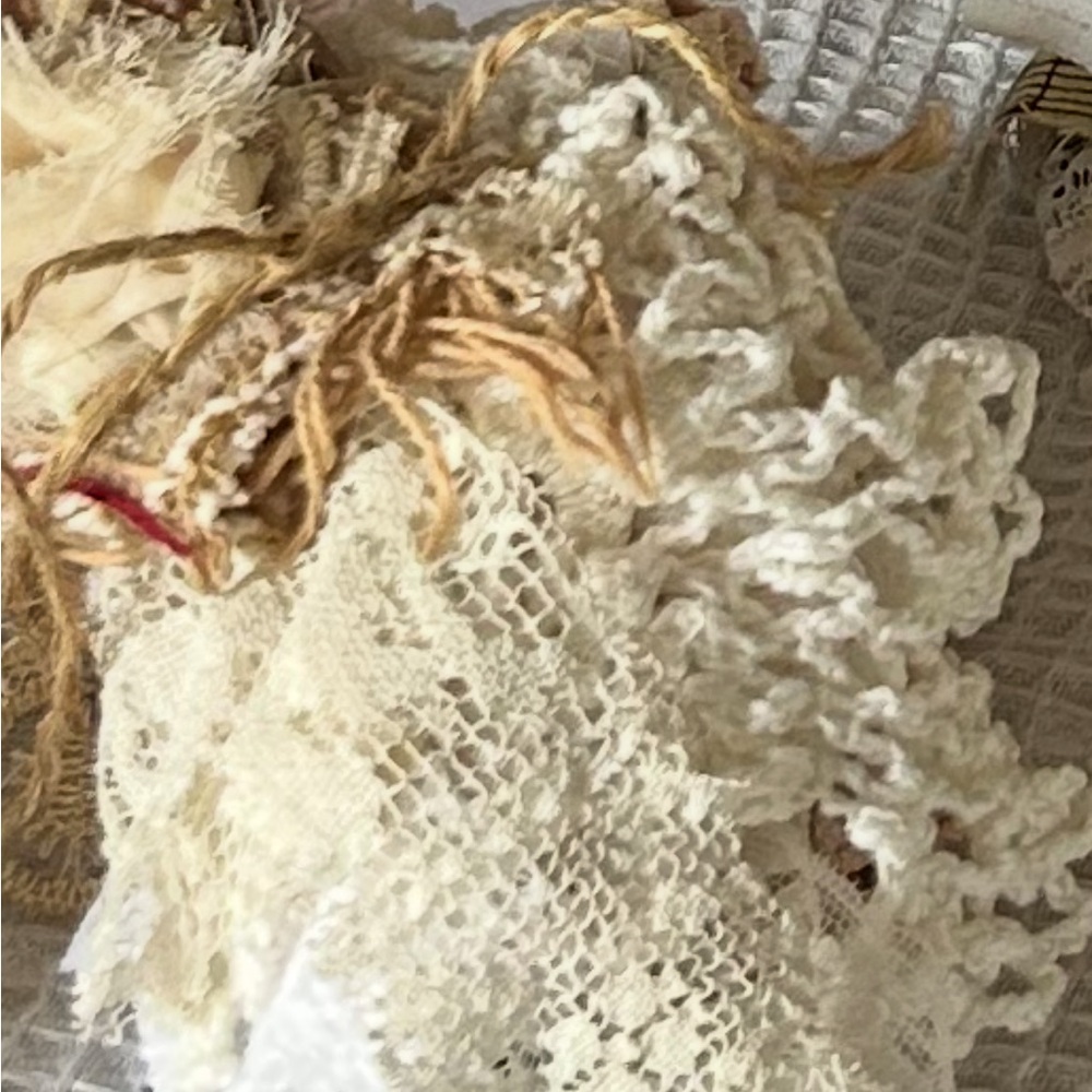 Lace /fabric vintage bundle for junk journals